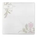 Produktbild: Mank Airlaid-Servietten 40x40 cm | Premium Einweg-Serviette | textilähnlich und saugstark | Kommunion/Konfirmation | 50 Stück | Holz (Rosa-Grau)