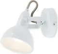 Produktbild: Wandleuchte Spotlampe dreh-& schwenkbar 1xE14 Retro 40W Ø10,5cm Weiß Briloner