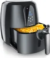Produktbild: Arendo Heißluftfritteuse 1800 W, XXL Fritteuse ohne Öl, 5,2L, Heissluftfritteuse, Airfryer, CALDA, Schwarz