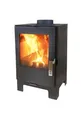 Produktbild: Verso 2L Holzofen 5kW, 80,2% hohe Effizienz, ultrakompakte Stahlkörper-Oberplatte (kein Gusseisen), kleiner Kaminofen für 60-80 m³, Eco Low Emissions, 150 mm Rauchabzug