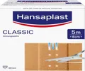 Produktbild: Hansaplast Classic Pflaster (5 m x 8 cm), zuschneidbare Wundpflaster mit extra starker Klebkraft, flexibles und atmungsaktives Verbandsmaterial