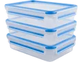 Produktbild: EMSA 515645 Clip&Close 3-tlg. Frischhaltedose Blau/Transparent
