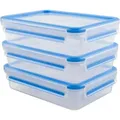 Produktbild: Emsa Clip & Close 2.0 Frischhaltedose, 3er Set, Frischhalte Box, Dose, Transparent, 1.2 L, 515645