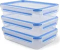 Produktbild: Emsa Frischhaltedosen-Set 3 x 1,2 L rechteckig | 100% dicht | BPA-frei | mikrowellengeeignet | spülmaschinenfest | blau