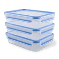 Produktbild: Frischhaltedosen Set 3x12L Rechteckig EMSA 100% Dicht Blau Kunststoff