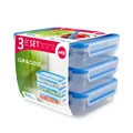 Produktbild: emsa Frischhaltedosen CLIP & CLOSE 5,8 cm hoch transparent 3x 1,2 l, 3 St.