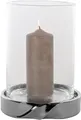 Produktbild: Fink Windlicht LE DECOR (1 St), Kerzenhalter mit Glaszylinder, aus Keramik, silberfarben
