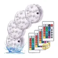 Produktbild: 4 Stück Led Poolbeleuchtung Unterwasser Fernbedienung 10 LED 4,5 V