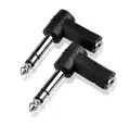 Produktbild: euroharry 3,5 bis 6,35 Audio-Adapter, 90 Grad 6,35 mm Adapter Audio-Adapter