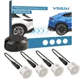 Produktbild: VSG24 Akustische Premium Einparkhilfe ECHO PLUS Parkhilfe zum nachrüsten PDC Rückfahrkamera (Rückfahrwarner mit Lautsprecher & 4 Sensoren Stecksystem Nachrüstsatz)