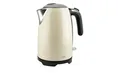 Produktbild: KHG Retro Wasserkocher WK-1714 CE Edelstahl creme beige 1,7 Liter, auswaschbarer Kalkfilter, Wasserstandsanzeige, Trockengehschutz & Abschaltautomatik, verdecktes Heizelement, BPA-frei, 2200 Watt