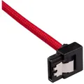 Produktbild: CORSAIR Premium Sleeved SATA Data Cable Set with 90ø Connectors, Red, 30cm
