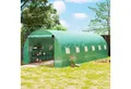 Produktbild: Outsunny Foliengewächshaus mit 12 Fenster, Rolltür, Aufrollbar Seitenwänden, UV-beständig, BxTxH: 600 x 300 x 200 cm, BxLxH: 300 x 600 x 197 cm, Folientunnel 1-St., Gewächshaus, UV-beständig, mit Erdanker, Grün