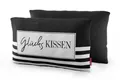 Produktbild: Kuschelkissen Glückskissen Streifen schwarz weiß 25x40cm