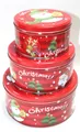 Produktbild: 3 er Set Weihnachtsgebäck Dosen, Metalldosen, Aufbewahrungsdosen für Gebäck