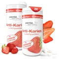 Produktbild: PentaSense® - Xylit Anti Karies Lutschpastillen mit Erdbeergeschmack gegen Plaque und Säure helfen den Zahnschmelz zu bewahren - 150 Stück