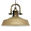 Produktbild: bamyum Asletl-Marine Hängelampe Industrial Vintage Ø41 cm, Küchenlampe Hängend Esstisch, Wohnzimmerlampe, Pendelleuchte Beige Metall
