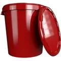 Produktbild: 1x Hobbock Eimer mit Deckel 31,5 l, Lebensmittelecht Rot