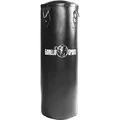Produktbild: GORILLA SPORTS® Boxsack - 27kg / 37kg, Gefüllt, Hängend, mit Heavy Duty Vierpunkt-Stahlkette und 4 Karabinerhaken, Kunstleder, Schwarz - Punchingsäcke, Punching Bag, Sandsack, Boxing Bag, MMA