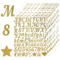 Produktbild: 10 Blätter Goldene Glänzende Selbstklebende Buchstaben Aufkleber, Wetterfeste...