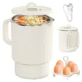 Produktbild: Faltbarer Wasserkocher 1L 600W Edelstahl Reise Wasserkocher Camping, BPA-frei...