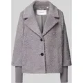 Produktbild: comma Teddyjacke mit Woll-Anteil und Reverskragen in Mittelgrau, Größe 36