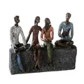 Produktbild: Casablanca Deko Skulptur Network - Statue aus Kunstharz mit Spruchanhänger - Freunde Familie - Deko Bronze/Mehrfarbig - Höhe 21 cm