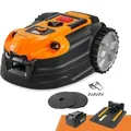 Produktbild: LawnMaster mähroboter ohne begrenzungskabel für bis zu 500m2 2ah Batterie Optische Navigation, Hindernisvermeidung, Automatische Ladestatio