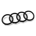 Produktbild: Audi 8W0071801 Ringe Emblem Kühlergrill Logo, schwarz *** nur für S-Line Exterieur (PR-Code 2K7) *** Größe vor dem Kauf messen! ***