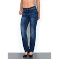 Produktbild: ESRA Straight-Jeans High Waist Straight Fit Jeans Damen Gerader Schnitt bis Übergröße G1 Damen Jeanshose Straight Leg Stretch Jeans High Waist bis Plus Size blau 36