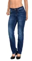 Produktbild: ESRA Jeans Dunkelblau Damen Jeans Straight Fit Jeans Damen Gerades Bein - Damen Jeans High Waist Jeans Damen Stretch Jeanshose Frauen G6