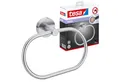 Produktbild: tesa Handtuchring MOON Hantuchring ohne Bohren - 12,5 cm : 18,5 cm : 5,0 cm, selbstklebender Handtuchhalter - Edelstahl - silber matt