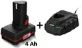 Produktbild: Set: PARKSIDE 12V / 4.0 Ah Akku PAPK 12 B4 + Ladegerät PLGK 12 A3 - X 12V Team