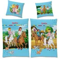 Produktbild: Biber Bettwäsche Bibi und Tina Minky 135x200 Kinderbettwäsche Bettbezug Flanell