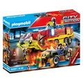 Produktbild: PLAYMOBIL City Action 70557 Feuerwehreinsatz mit Löschfahrzeug, Inkl. Licht- und Soundeffekt, Für Kinder von 4-10 Jahren