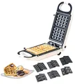 Produktbild: Rosenstein & Söhne Waffeleisen: 6in1-Snack-Maker, auswechselbare Formen, antihaftbeschichtet, 700 Watt (Waffeleisen verschiedene Formen, Halloween, Hörncheneisen)