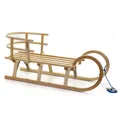 Produktbild: HolzFee Hörnerschlitten Kinderschlitten mit Lehne Baran S 110 RLS Schlitten Holz