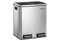 Produktbild: SONGMICS Mülleimer Mülltrennsystem 2 x 15 L, Abfalleimer, 30L, ergonomisch, Stahl, Metall-Fußreling