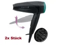 Produktbild: 2x Stück Remington On The Go D1500, Haartrockner schwarz/grün