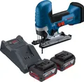 Produktbild: Bosch GST 18V-125 S Professional Akku Stichsäge 18 V 125 mm Brushless + 2x Akku 4,0 Ah + Ladegerät