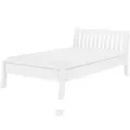 Produktbild: Erst-Holz Weißes, breites Einzelbett 120x200 Kiefer massiv V-60.61W-12 Federholzrahmen und Matratze inkl.