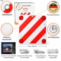 Produktbild: Warnschild Fahrradträger Warntafel Rot Weiß Parkwarntafel 50x50cm E Prüfzeichen