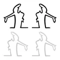 Produktbild: 4 Stück Auto Aufkleber Lustige, Car Sticker Funny, Wütender Mann Kratzer Erin...