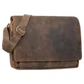 Produktbild: STILORD Vintage Umhängetasche aus Leder braun - 15 Zoll Laptoptasche für Büro, Uni, Office, Schule - DIN A4 Schultertasche 'Tom'