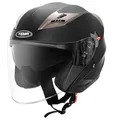 Produktbild: YEMA YM-627 Motorradhelm Jethelm mit Doppelvisier
