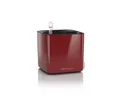 Produktbild: Blumentopf Lechuza Cube Glossy Kunststoff 14x14x14 cm rot inkl. Erdbewässerungsy