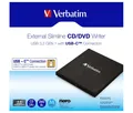 Produktbild: Verbatim externer DVD Brenner USB 3.2 USB-C Slimline M-DISC Schwarz 8x/24x