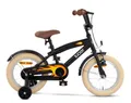 Produktbild: SJOEF Cruise Kinderfahrrad 14 Zoll | Ab 3-5 Jahren | Kinder Fahrrad für Jungen/Jugend | Kleidergröße von 98 bis 108 cm | inklusive Stützräder - Matt Schwarz