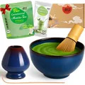 Produktbild: Matcha Set mit BIO Matcha Tee Pulver | Teeschale, Matchabesen & Halter | Safaia