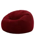 Produktbild: Icon Kingston Sitzsack Cord, Burgund, Sitzsack Erwachsene mit Füllung, Bean Bag, Cord Sessel, Lounge Sessel, Lounge Stuhl, Schlafzimmer, Wohnzimmer, Wohnzimmer Möbel